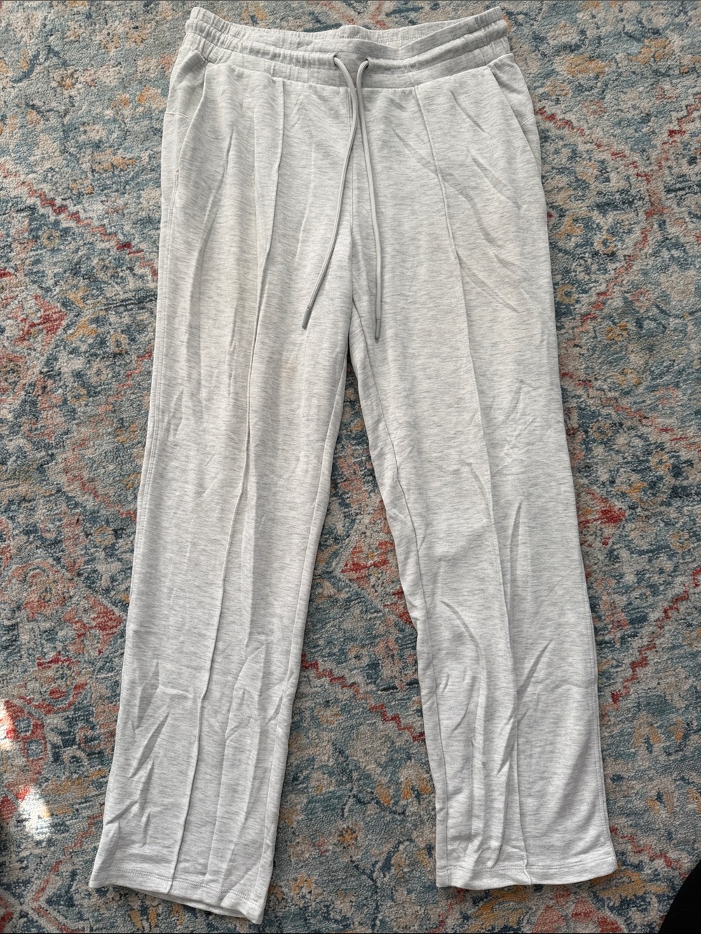 Men's Light Gray Drawstring Lounge Pants